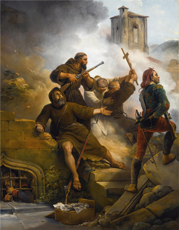 贺拉斯·韦尔内（Horace Vernet，法国画家）高清作品-《萨拉戈萨之围 (1819)》