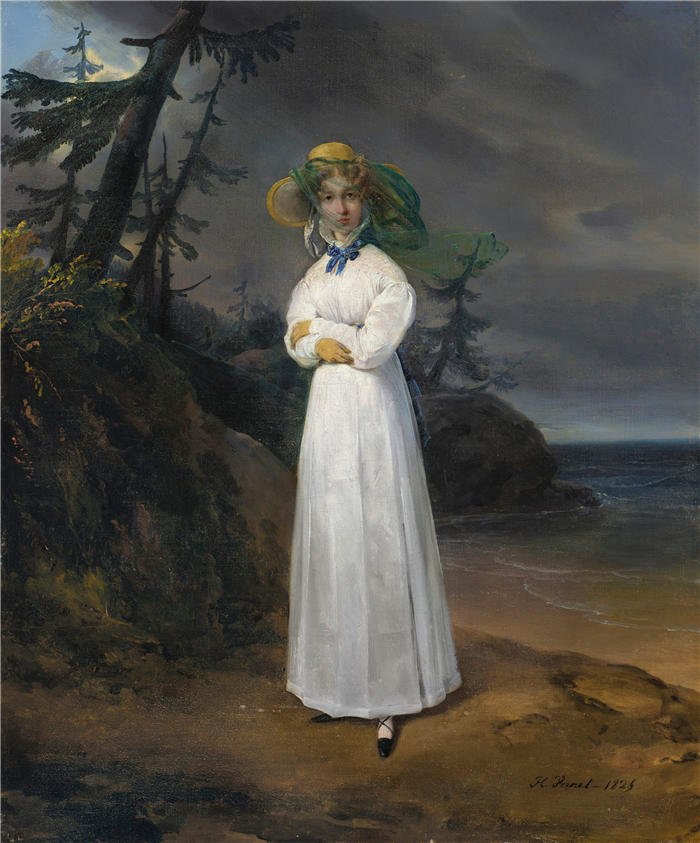 贺拉斯·韦尔内（Horace Vernet，法国画家）高清作品-《寡妇让·亨利·路易·格勒富勒 (Jean-Henri-Louis Greffulhe) 的肖像》