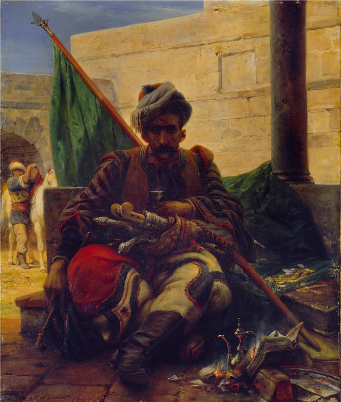 贺拉斯·韦尔内（Horace Vernet，法国画家）高清作品-《巴什巴祖克 (1860)》