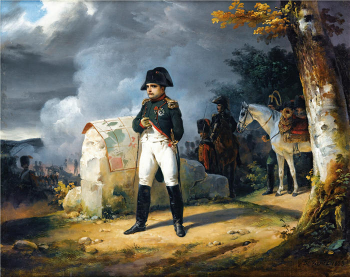 贺拉斯·韦尔内（Horace Vernet，法国画家）高清作品-《拿破仑在沙勒罗瓦 1815 年 6 月 (1823)》