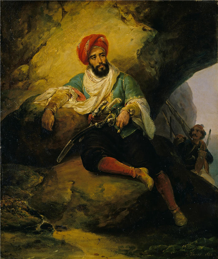 贺拉斯·韦尔内(Horace Vernet,法国画家)高清作品-《海盗康拉德 (1824)》
