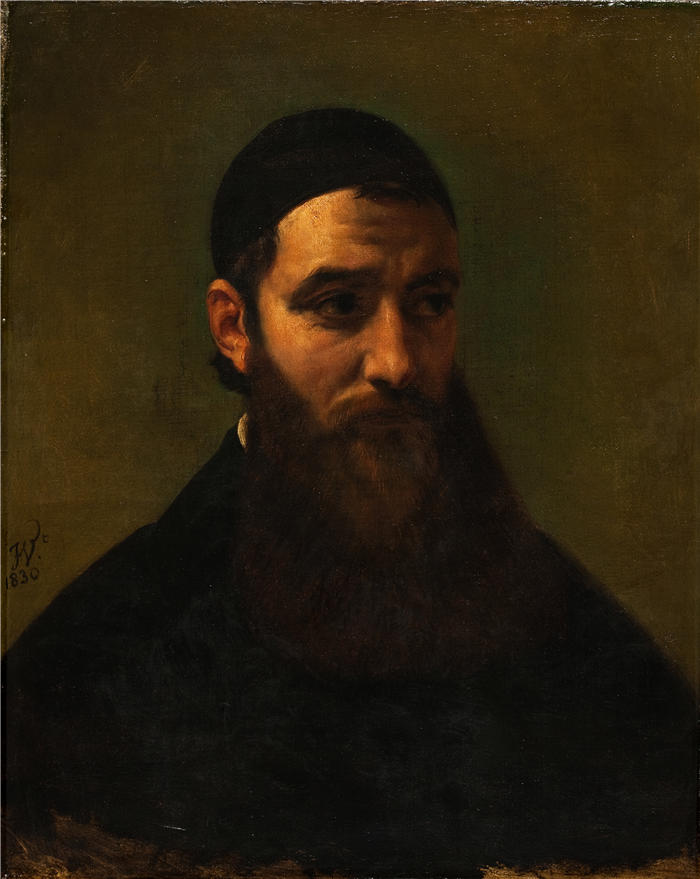 贺拉斯·韦尔内（Horace Vernet，法国画家）高清作品-《亚美尼亚牧师的肖像（1830 年）》
