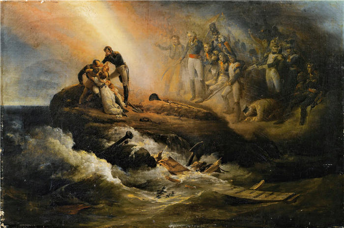 贺拉斯·韦尔内（Horace Vernet，法国画家）高清作品-《圣海伦的拿破仑墓或拿破仑的神化》
