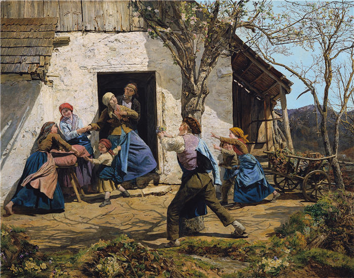 费迪南德·乔治·沃尔德米勒(Ferdinand Georg Waldmuller,奥地利画家)作品–维德杰尼森 (1864)