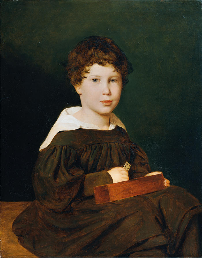 费迪南德·乔治·沃尔德米勒（Ferdinand Georg Waldmuller,奥地利画家）作品–海因里希·沃纳（1830-1861），约翰和玛格达莱娜·沃纳（1835）之子