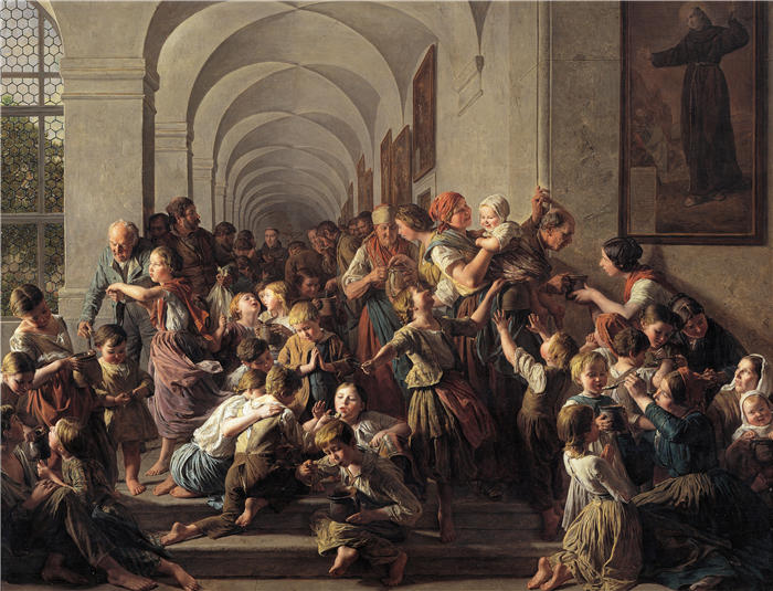 费迪南德·乔治·沃尔德米勒（Ferdinand Georg Waldmuller,奥地利画家）作品–克洛斯特苏佩 (1858)