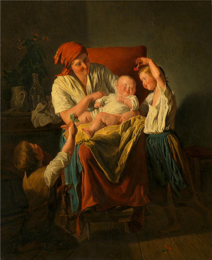 费迪南德·乔治·沃尔德米勒(Ferdinand Georg Waldmuller,奥地利画家)作品–穆特格吕克 (1860)
