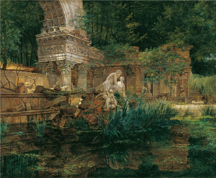 费迪南德·乔治·沃尔德米勒（Ferdinand Georg Waldmuller,奥地利画家）作品–罗马废墟（1832年）