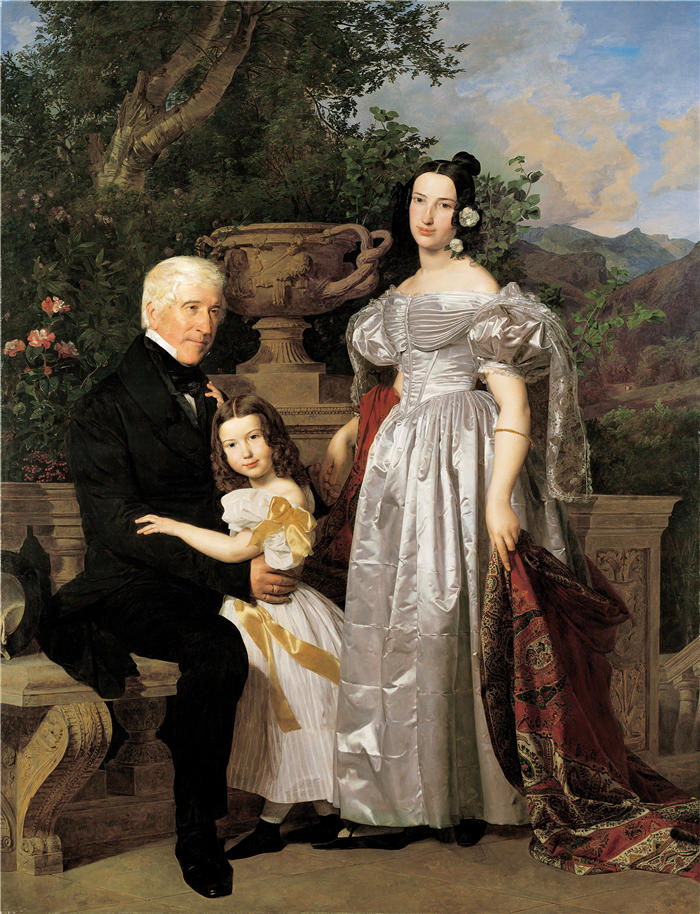 费迪南德·乔治·沃尔德米勒(Ferdinand Georg Waldmuller,奥地利画家)作品–米科利舒茨和托赫特玛丽亚 (1835)