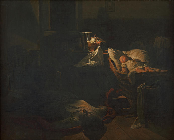 费迪南德·乔治·沃尔德米勒（Ferdinand Georg Waldmuller,奥地利画家）作品–精疲力竭的力量（1854）
