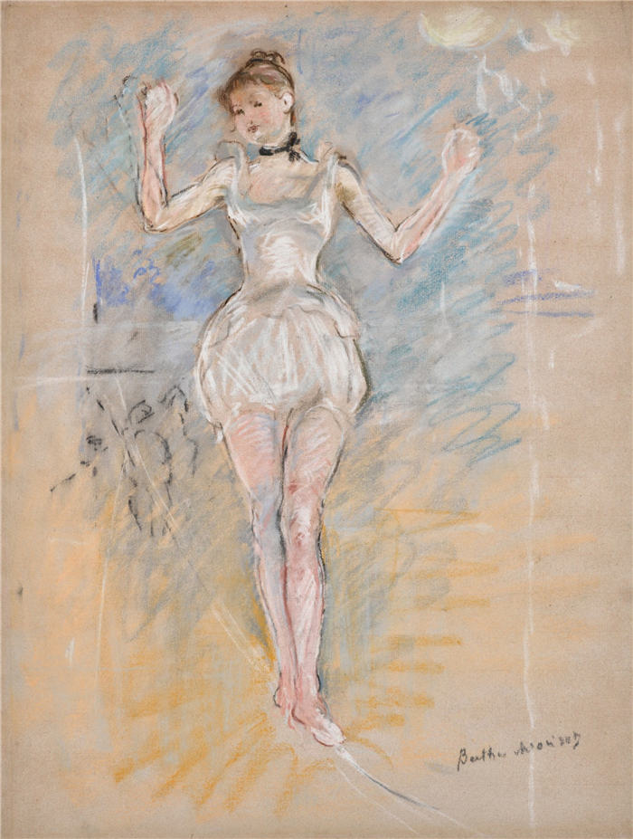 贝特·莫里索（Berthe Morisot，法国画家）高清作品 -《丹麦舞曲》