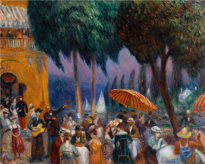 威廉·格拉肯斯（William Glackens，美国画家 ）高清作品-《马恩河上的星期天（c. 1915–1916）》