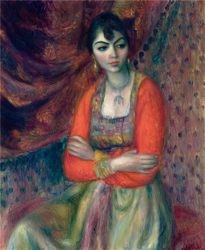 威廉·格拉肯斯（William Glackens，美国画家 ）高清作品-《亚美尼亚女孩 (1916)》