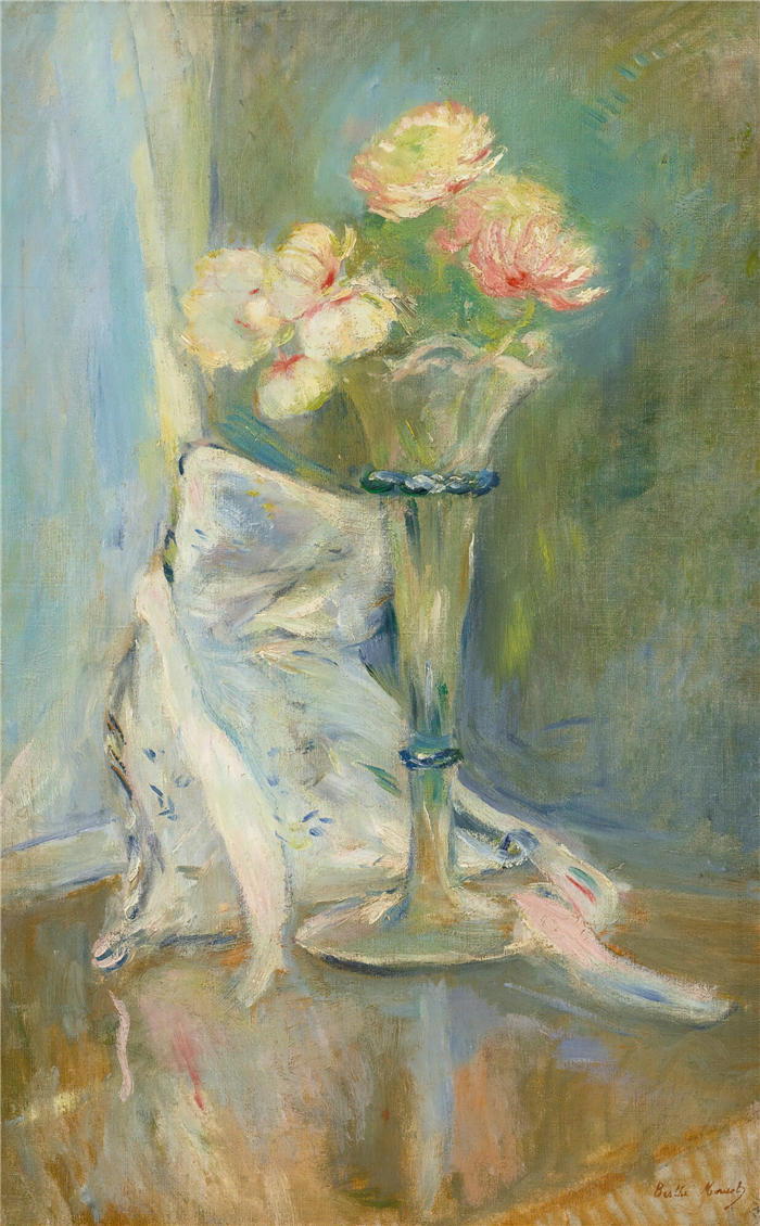 贝特·莫里索（Berthe Morisot，法国画家）高清作品 -《海葵玫瑰 (1891)》