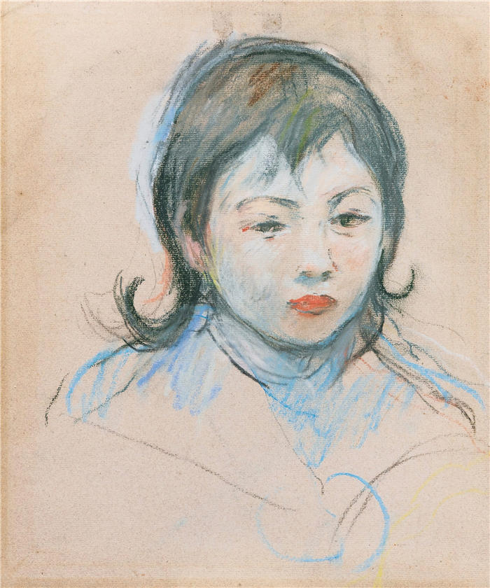 贝特·莫里索(Berthe Morisot,法国画家)高清作品 -《一个孩子的肖像(查理·托马斯)(1826)》