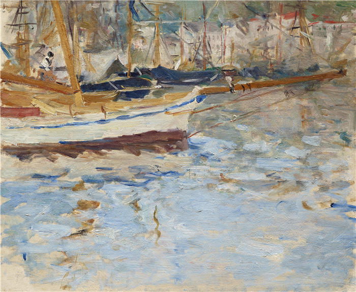 贝特·莫里索（Berthe Morisot，法国画家）高清作品 -《尼斯港 (1881–1882)》