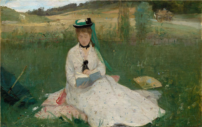 贝特·莫里索（Berthe Morisot，法国画家）高清作品 -《阅读（1873）》
