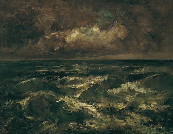 纳西斯·迪亚兹·德·拉·佩纳(Narcisse-Virgile Diaz de la Peña,法国画家)作品-《Stürmische See (Bewegte See) (1871)》