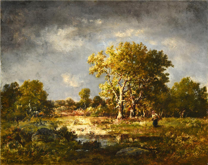 纳西斯·迪亚兹·德·拉·佩纳（Narcisse-Virgile Diaz de la Peña，法国画家）作品-《空地（约1870年）》