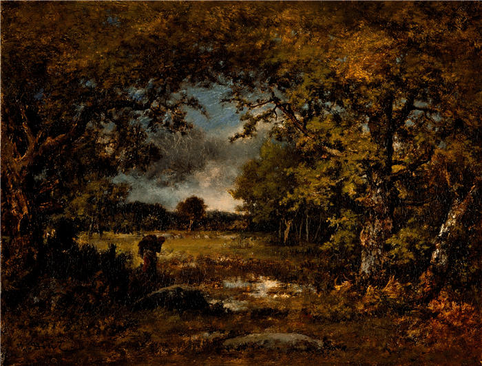 纳西斯·迪亚兹·德·拉·佩纳（Narcisse-Virgile Diaz de la Peña，法国画家）作品-《风景（约 1850 年）》