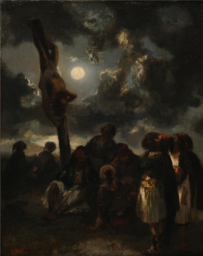 纳西斯·迪亚兹·德·拉·佩纳（Narcisse-Virgile Diaz de la Peña，法国画家）作品-《土耳其酷刑（约1840年）》