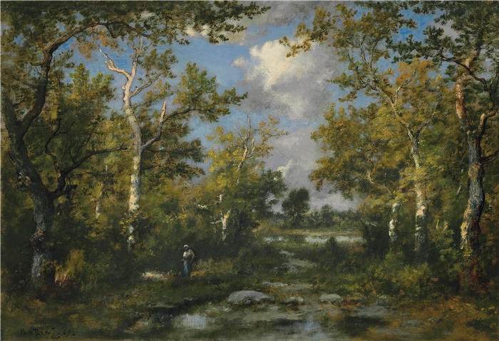纳西斯·迪亚兹·德·拉·佩纳（Narcisse-Virgile Diaz de la Peña，法国画家）作品-《枫丹白露森林的空地（1869年）》