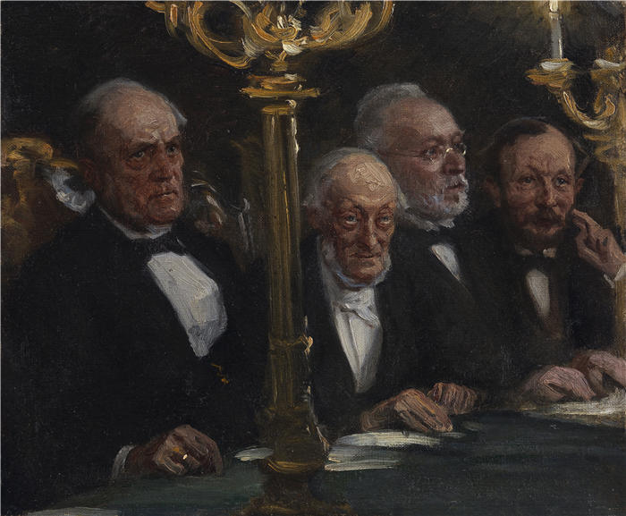 佩德·瑟夫林·柯罗耶（Peder Severin Kroyer，丹麦画家）高清作品-《肖像组（1896）》