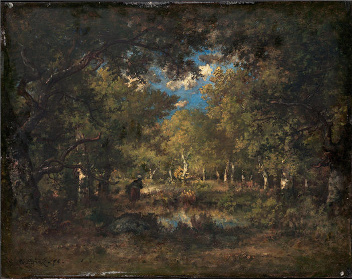 纳西斯·迪亚兹·德·拉·佩纳（Narcisse-Virgile Diaz de la Peña，法国画家）作品-《枫丹白露森林 (1874)》