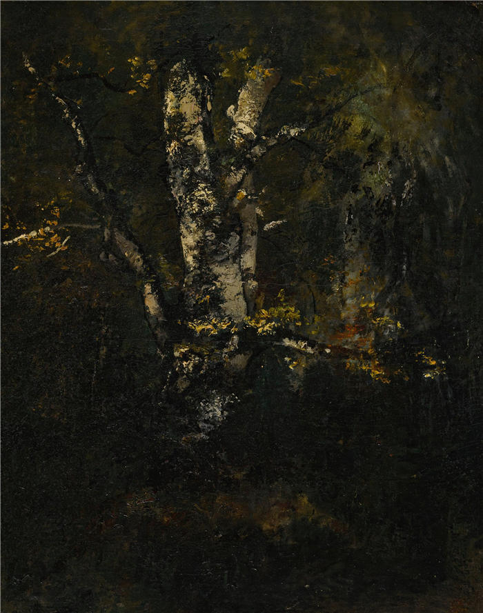 纳西斯·迪亚兹·德·拉·佩纳（Narcisse-Virgile Diaz de la Peña，法国画家）作品-《古老的山毛榉树干》