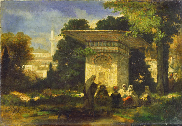 纳西斯·迪亚兹·德·拉·佩纳（Narcisse-Virgile Diaz de la Peña，法国画家）作品-《土耳其喷泉（1840 年）》
