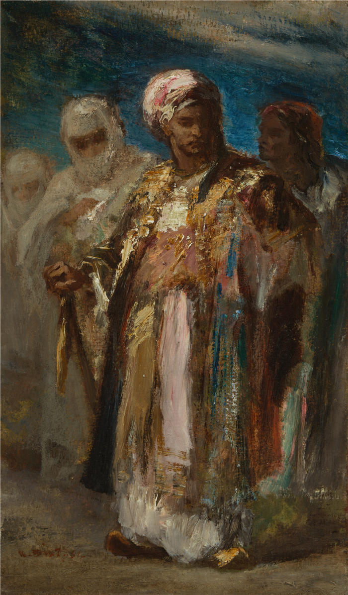 纳西斯·迪亚兹·德·拉·佩纳（Narcisse-Virgile Diaz de la Peña，法国画家）作品-《身着东方服饰的男士（约 1845 年）》