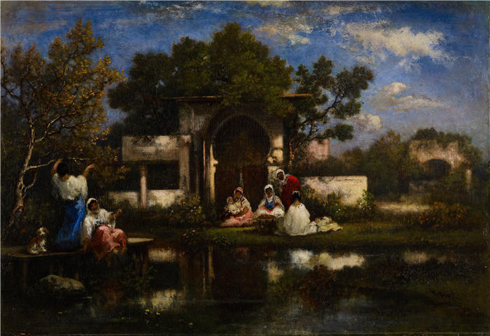 纳西斯·迪亚兹·德·拉·佩纳（Narcisse-Virgile Diaz de la Peña，法国画家）作品-《君士坦丁堡塞拉格里奥 (1865-1875)》