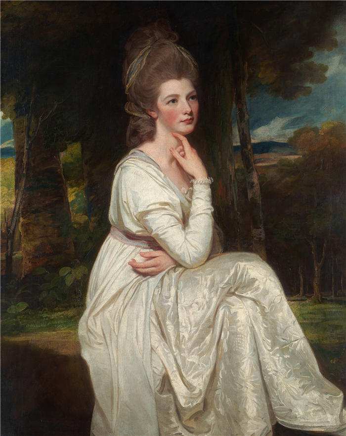 乔治·罗姆尼（George Romney，英国画家）高清作品-《伊丽莎白·斯坦利夫人 (1753–1797)》