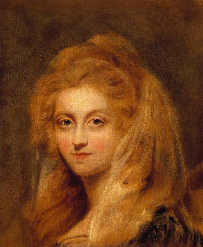 乔治·罗姆尼（George Romney，英国画家）高清作品-《一位女士的肖像 （1780）》