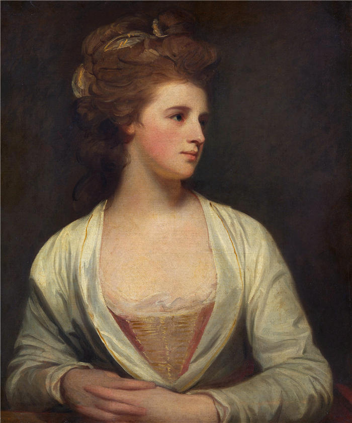 乔治·罗姆尼（George Romney，英国画家）高清作品-《一个女人的肖像》