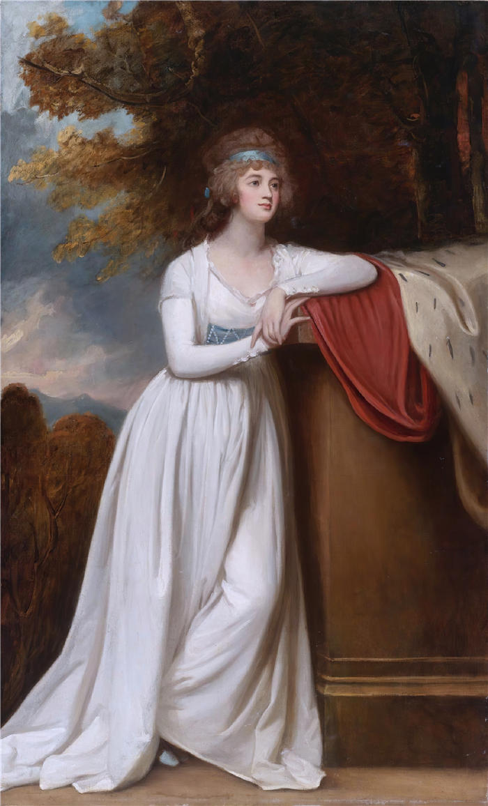乔治·罗姆尼（George Romney，英国画家）高清作品-《多尼戈尔侯爵夫人芭芭拉》