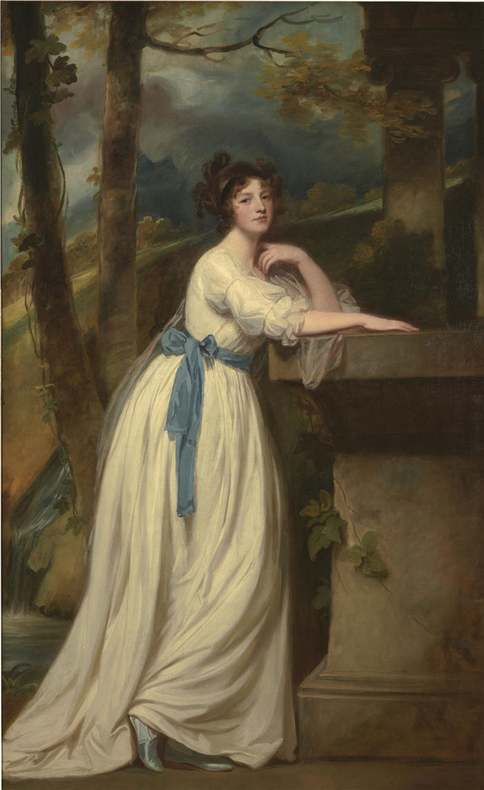 乔治·罗姆尼(George Romney,英国画家)高清作品-《安德鲁·里德夫人的肖像(约 1780-1788 年)》