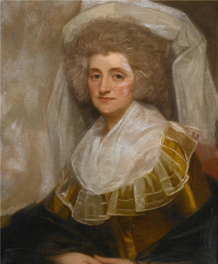 乔治·罗姆尼（George Romney，英国画家）高清作品-《弗朗西斯·英格拉姆夫人的肖像》