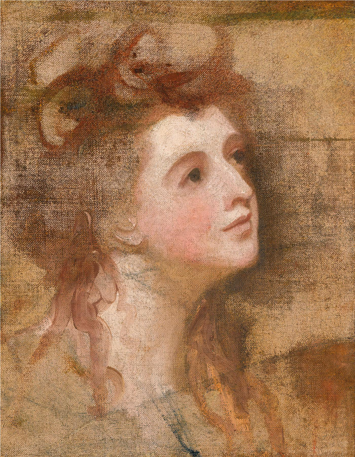 乔治·罗姆尼（George Romney，英国画家）高清作品-《一位女士的肖像》