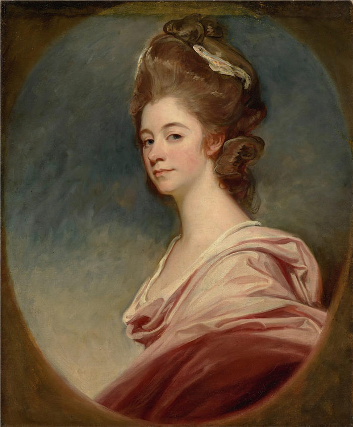 乔治·罗姆尼（George Romney，英国画家）高清作品-《艾米莉亚·克尔夫人 (1756-1832) 的肖像》