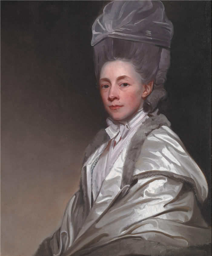 乔治·罗姆尼（George Romney，英国画家）高清作品-《简·道克斯·罗宾逊的肖像（1778 年）》