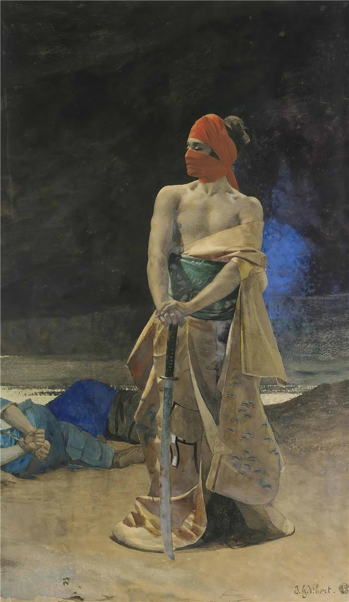杰汉·乔治·维伯特（Jehan Georges Vibert ，法国画家）高清作品-《胜利的战士》