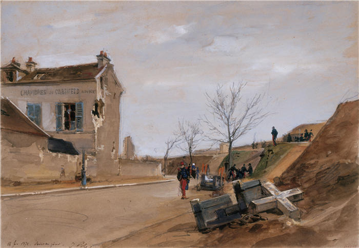 伊西多尔·皮尔斯（Isidore Pils，法国画家）高清作品-今天，1871年2月。（1871年）