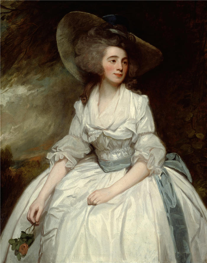 乔治·罗姆尼（George Romney，英国画家）高清作品-《弗朗西斯·拉塞尔夫人 (1785-87)》