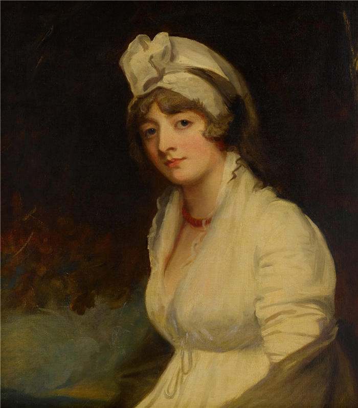 乔治·罗姆尼（George Romney，英国画家）高清作品-《乔治娜·巴克利夫人 (1766-1832) 的肖像》