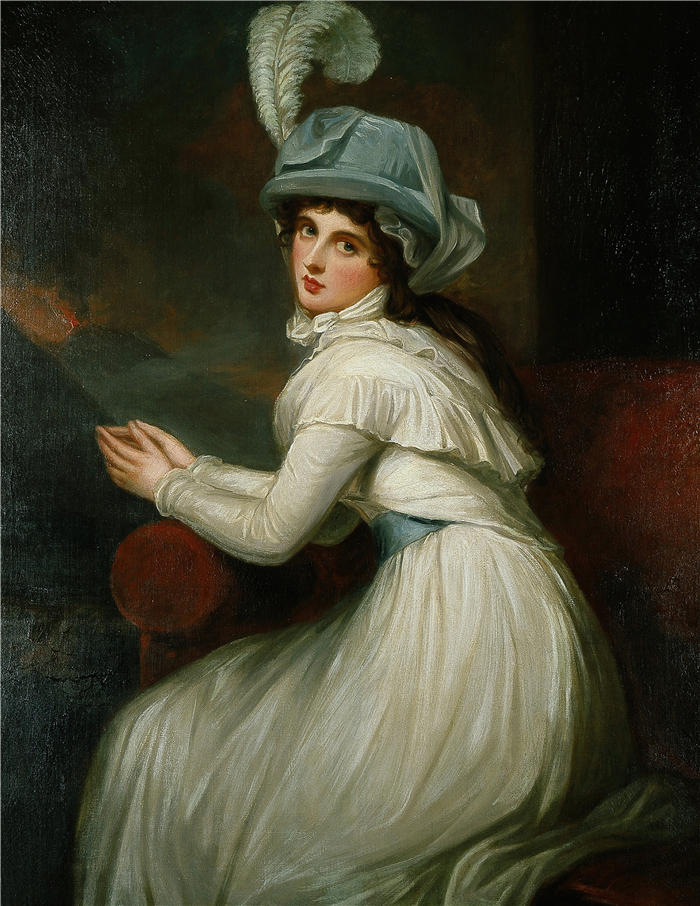 乔治·罗姆尼（George Romney，英国画家）高清作品-《汉密尔顿夫人 (1791)》