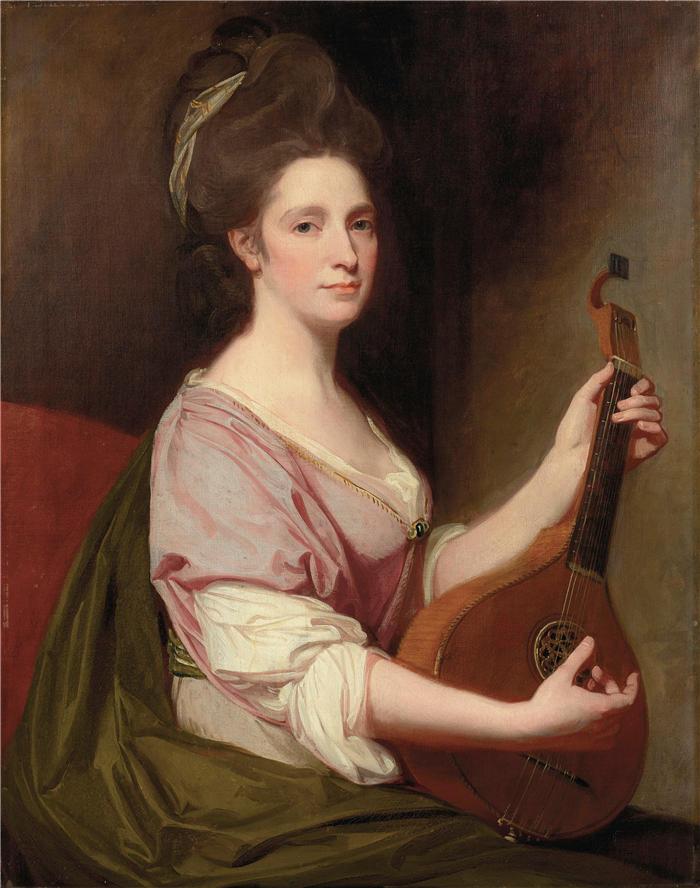 乔治·罗姆尼（George Romney，英国画家）高清作品-《亨利埃塔·史密斯夫人（1735-1795）的肖像》