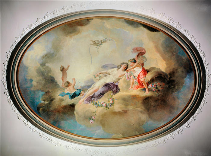 路易斯-让-弗朗索瓦·拉格尼（Louis-Jean-François Lagrenée，法国画家）高清油画作品-《弗洛尔的凯旋（1770）》