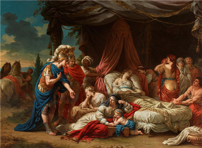 路易斯-让-弗朗索瓦·拉格尼（Louis-Jean-François Lagrenée，法国画家）高清油画作品-《大流士的妻子（约 1784 年）》