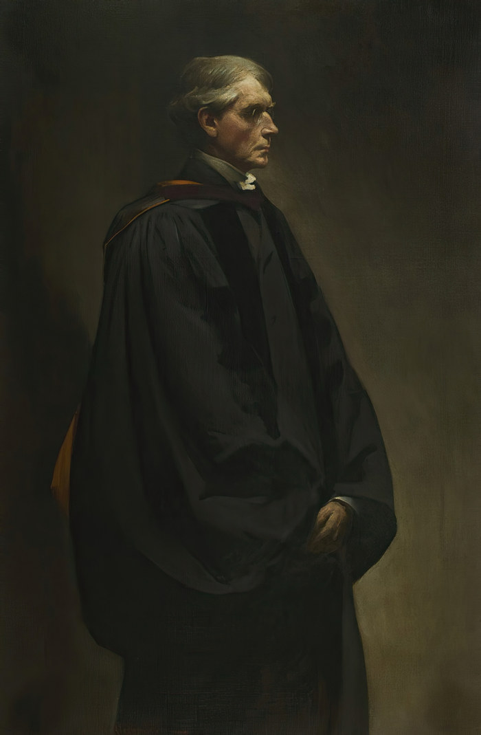约翰·怀特·亚历山大（John White Alexander，美国画家）高清作品-《弗朗西斯·兰迪·巴顿 (1843–1932) (1901–02)》